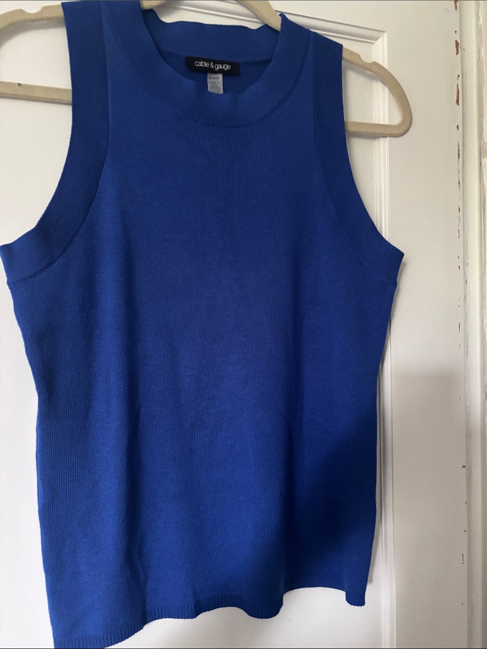 Cable & Gauge Bright Blue Sleeveless Knit Tank